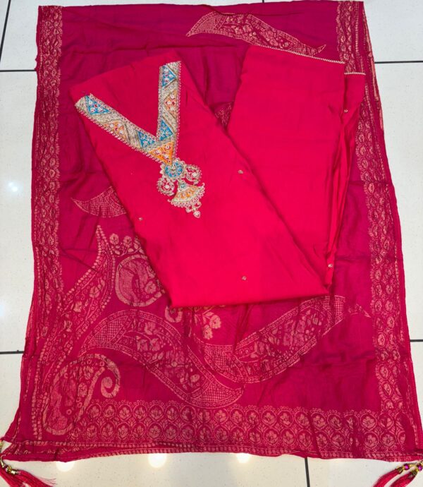Modal Chanderi Premium Unstiched Suit - Image 2